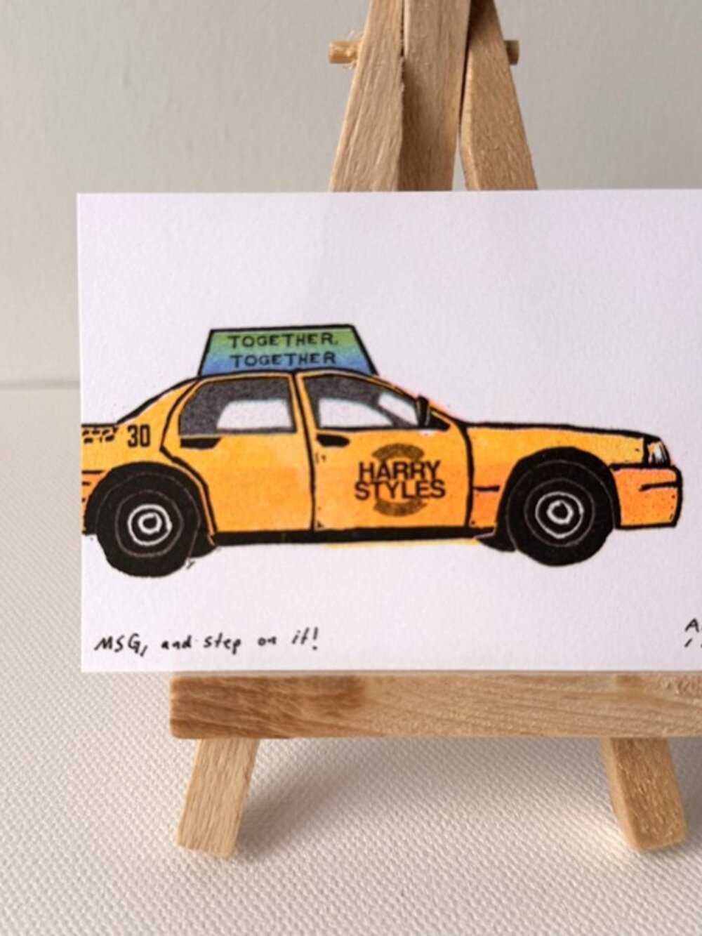 Ana Inciardi x Harry Styles MSG Taxi Mini Print Together Together NYC